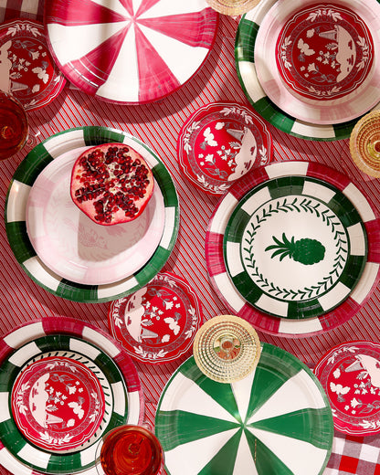 Cherry Positano Stripe Dinner Plate - Pack of 8 - Tampa Home & Garden Store