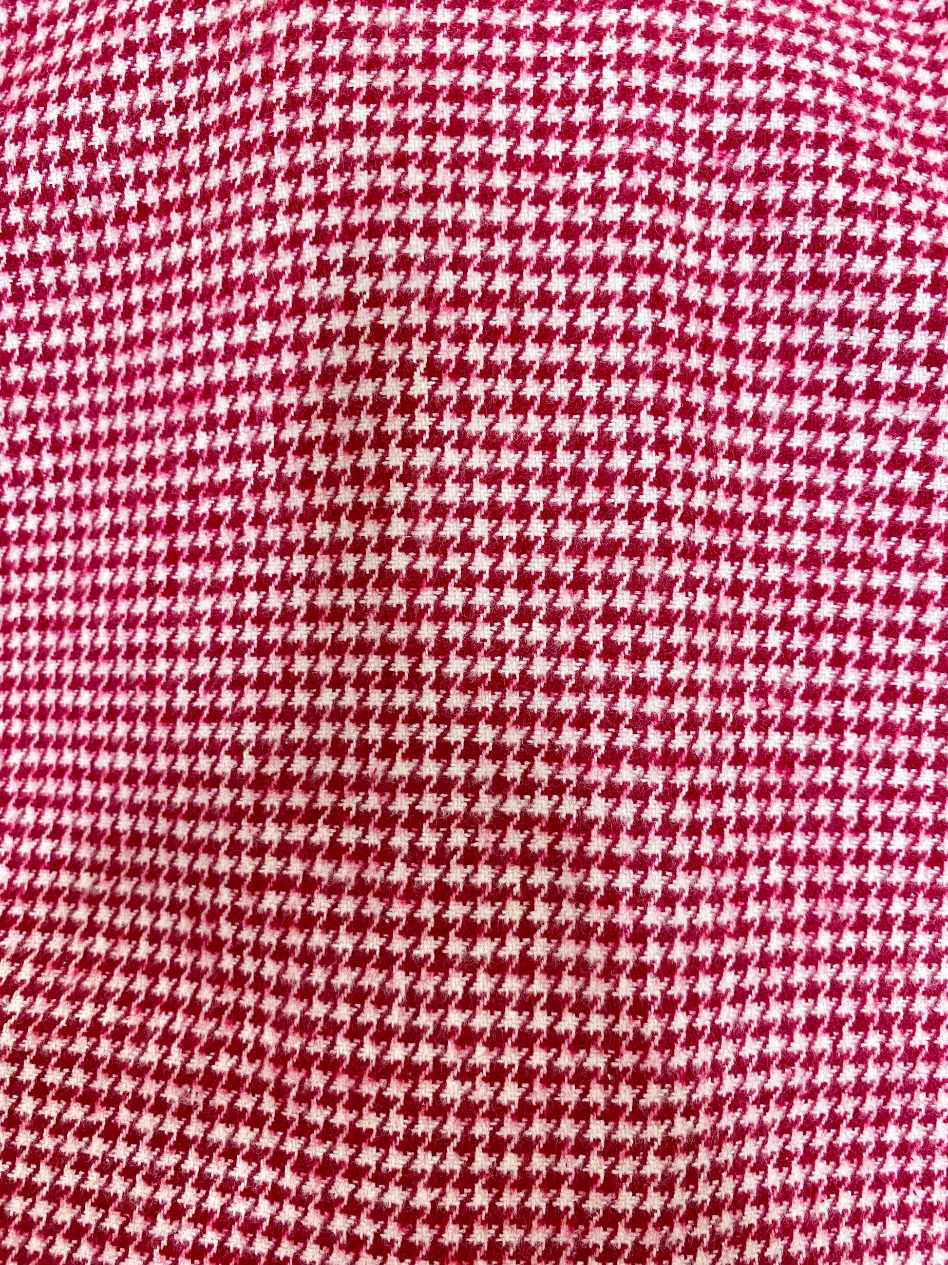 Cherry Red and White Small Houndstooth Plaid Infinity and Blanket Scarves - Tampa Home & Garden Store