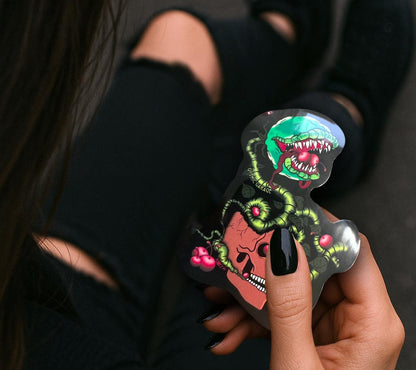 Cherry Skull Venus Flytrap Die Cut Waterproof Sticker - Tampa Home & Garden Store