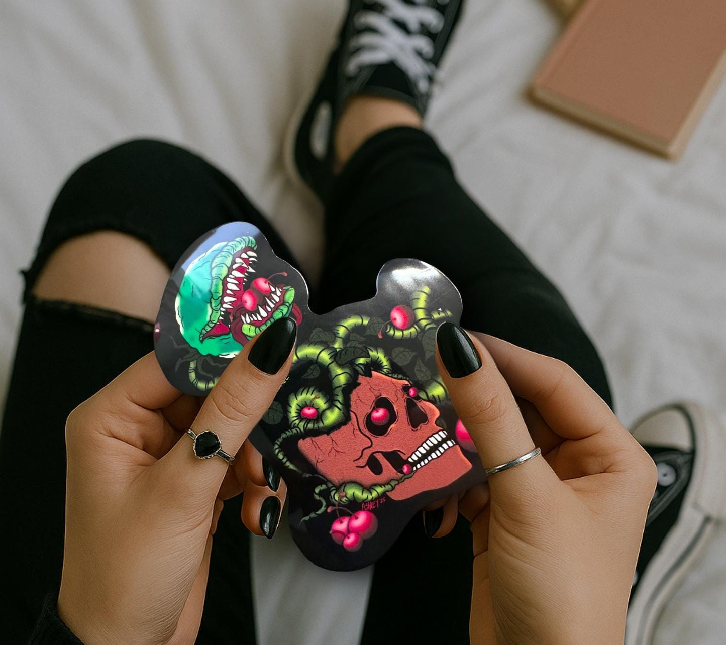 Cherry Skull Venus Flytrap Die Cut Waterproof Sticker - Tampa Home & Garden Store
