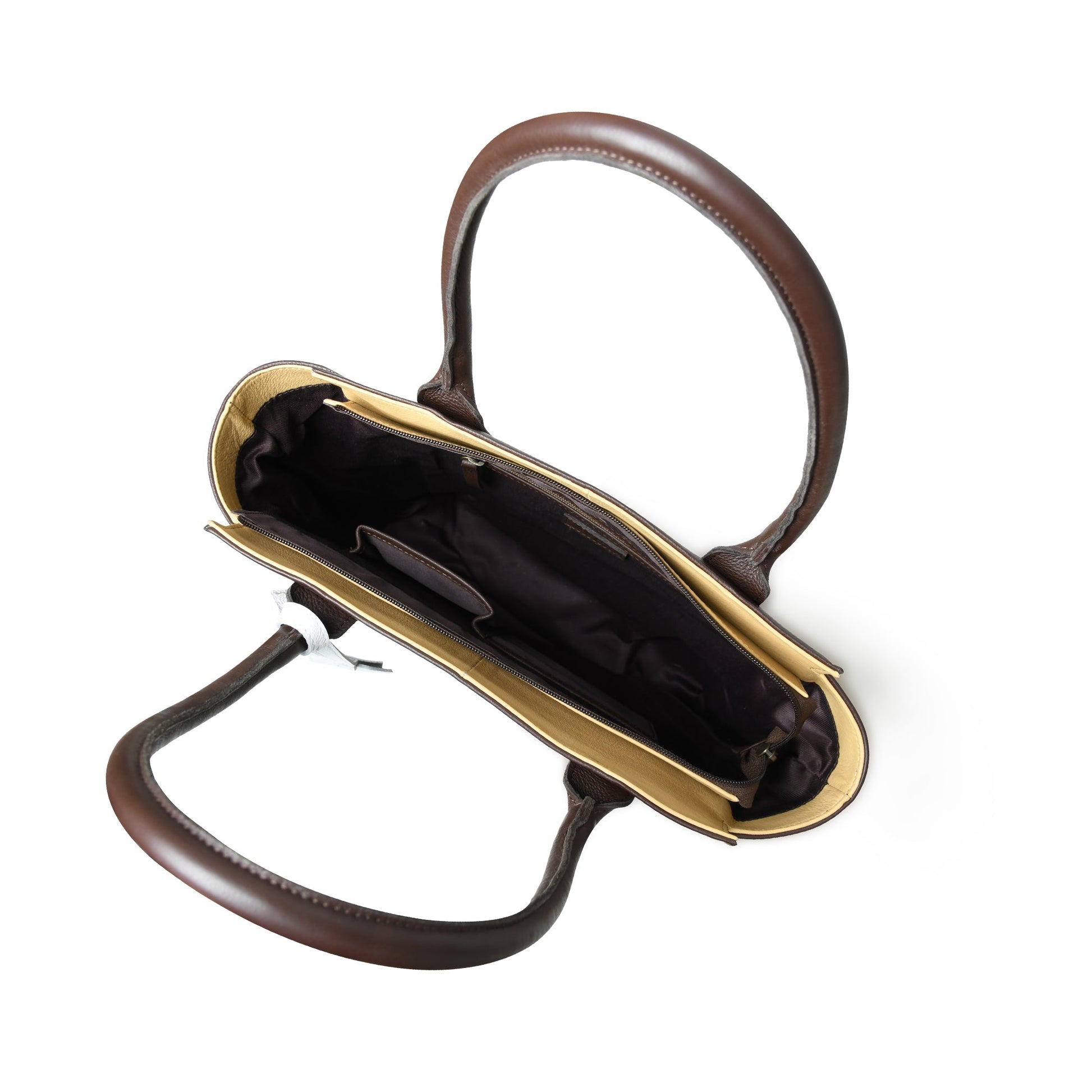 Chestnut Charm Brown Leather Tote - Tampa Home & Garden Store