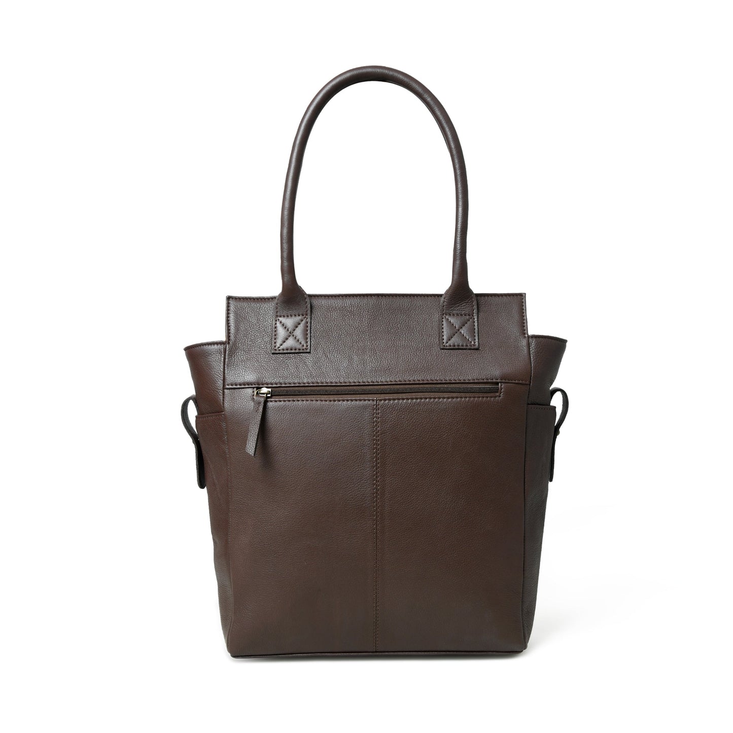 Chestnut Charm Brown Leather Tote - Tampa Home & Garden Store