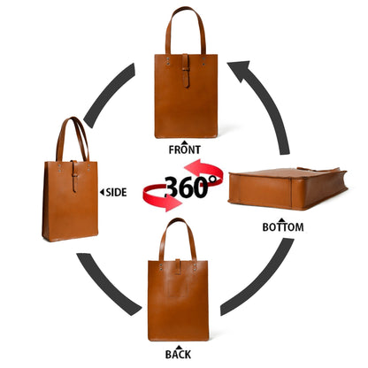 Chestnut Elegance Leather Tote - Tampa Home & Garden Store