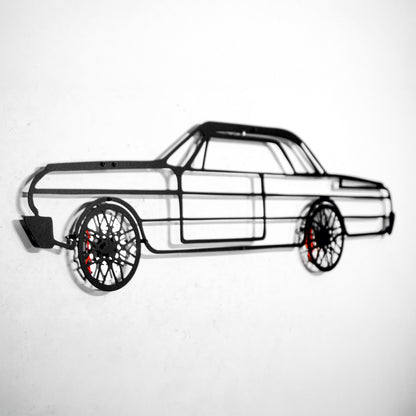 Chevrolet Impala Wall Art – Classic Steel Silhouette with Spinning Wheels-KAFMEKA019 - Tampa Home & Garden Store