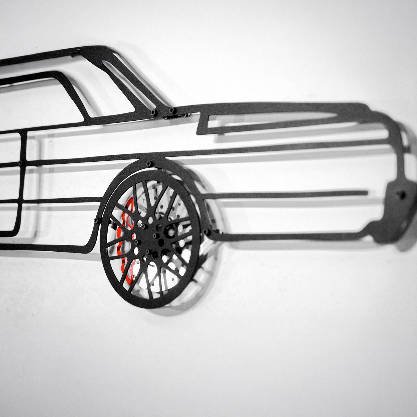 Chevrolet Impala Wall Art – Classic Steel Silhouette with Spinning Wheels-KAFMEKA019 - Tampa Home & Garden Store