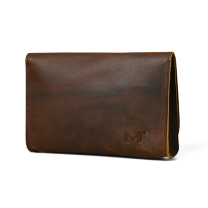 Chic Cocoa Leather Women's Clutch - Tampa Home & Garden Store