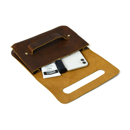 Chic Cocoa Leather Women's Clutch - Tampa Home & Garden Store