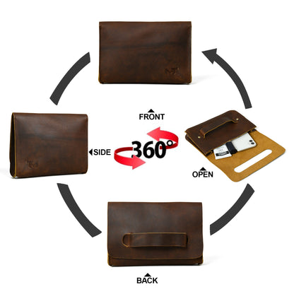 Chic Cocoa Leather Women's Clutch - Tampa Home & Garden Store