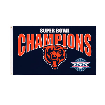 Chicago Bears Superbowl XX Champions Football 3x5 Flag - Tampa Home & Garden Store