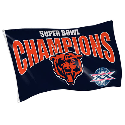Chicago Bears Superbowl XX Champions Football 3x5 Flag - Tampa Home & Garden Store