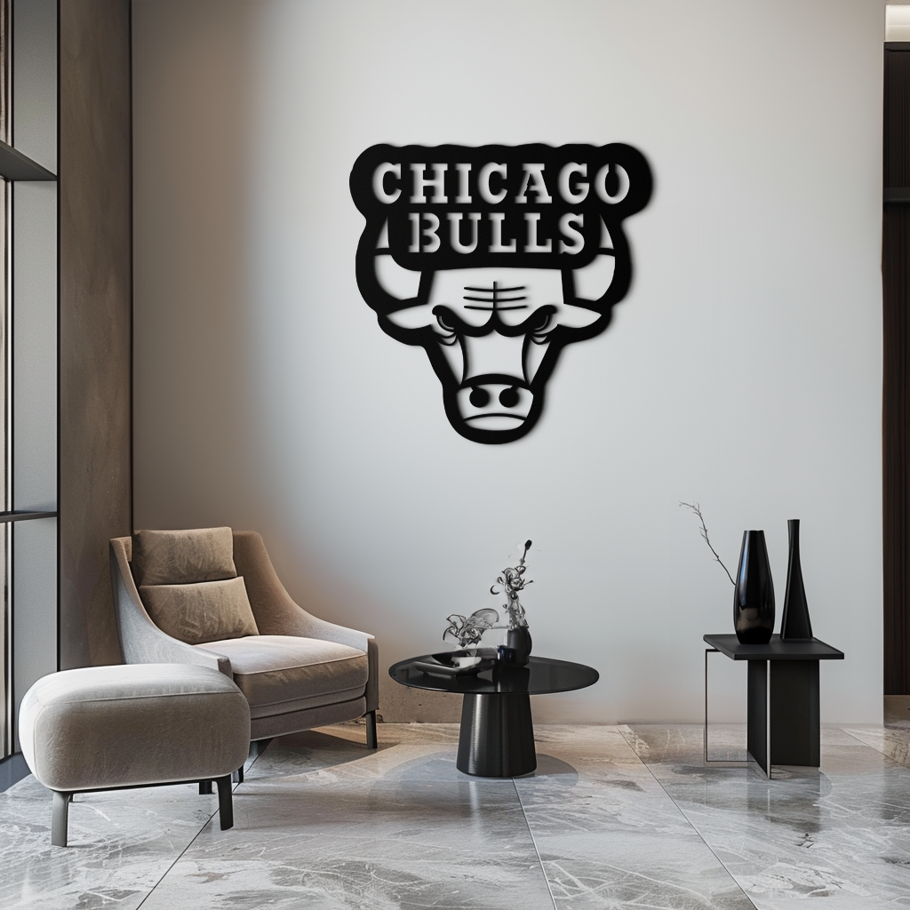 Chicago Bulls Logo Metal Wall Art – Iconic NBA Team Emblem for Sports Fans- KAF672 - Tampa Home & Garden Store