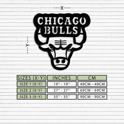 Chicago Bulls Logo Metal Wall Art – Iconic NBA Team Emblem for Sports Fans- KAF672 - Tampa Home & Garden Store