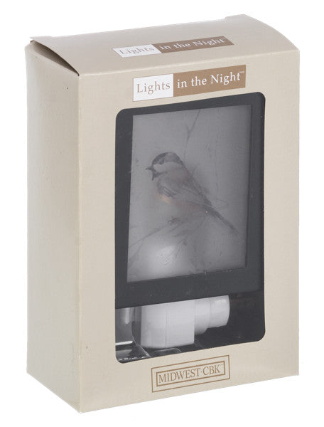 Chickadee in Forest Nightlight