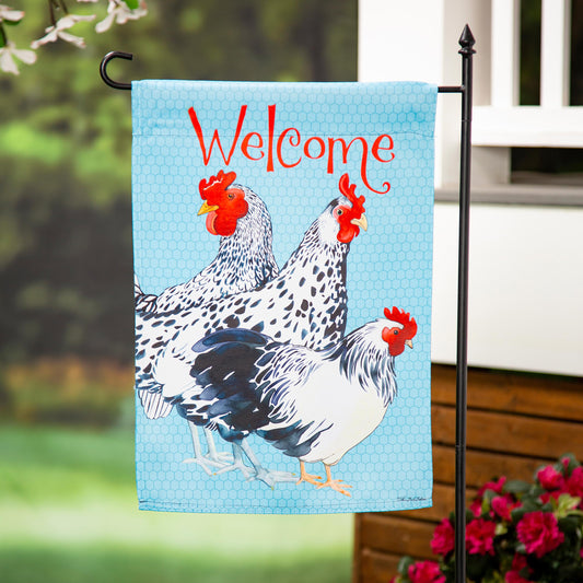 Chickens Suede Garden Flag - Tampa Home & Garden Store
