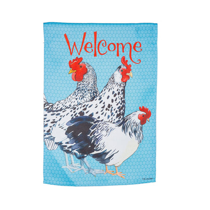 Chickens Suede Garden Flag - Tampa Home & Garden Store