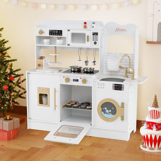 Children Pretend Toy Kitchen Playset with Light and Sound - Tampa Home & Garden Store