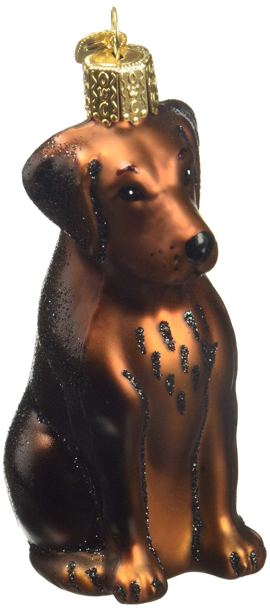 Chocolate Labrador Glass Ornament - Tampa Home & Garden Store