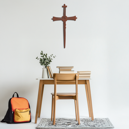 Christian Barbed Wire Cross Metal Wall Art – Religious Rustic Home Decor- KAF553 - Tampa Home & Garden Store