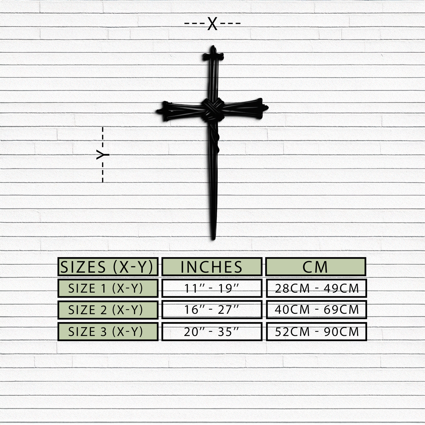 Christian Barbed Wire Cross Metal Wall Art – Religious Rustic Home Decor- KAF553 - Tampa Home & Garden Store