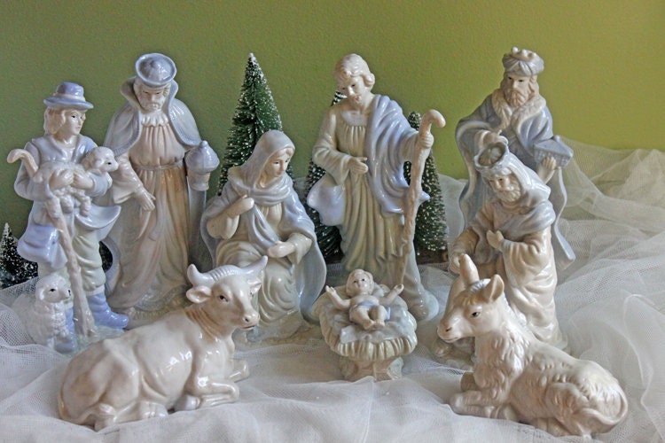 Christmas Accessories by Dept. 56. Family Tradition Winter Silhouette. Illuminated White Porcelain. Incredible Detail All Around. - Tampa Home & Garden Store
