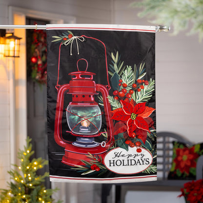 Christmas Carriage Lantern Applique House Flag - Tampa Home & Garden Store