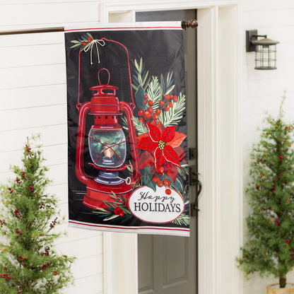 Christmas Carriage Lantern Applique House Flag - Tampa Home & Garden Store