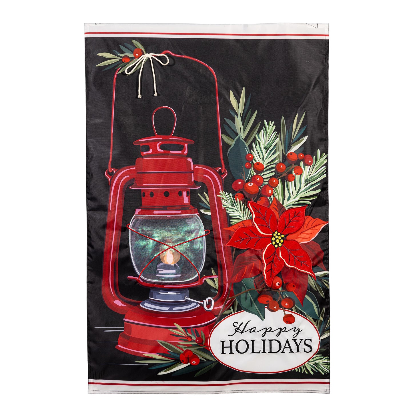 Christmas Carriage Lantern Applique House Flag - Tampa Home & Garden Store