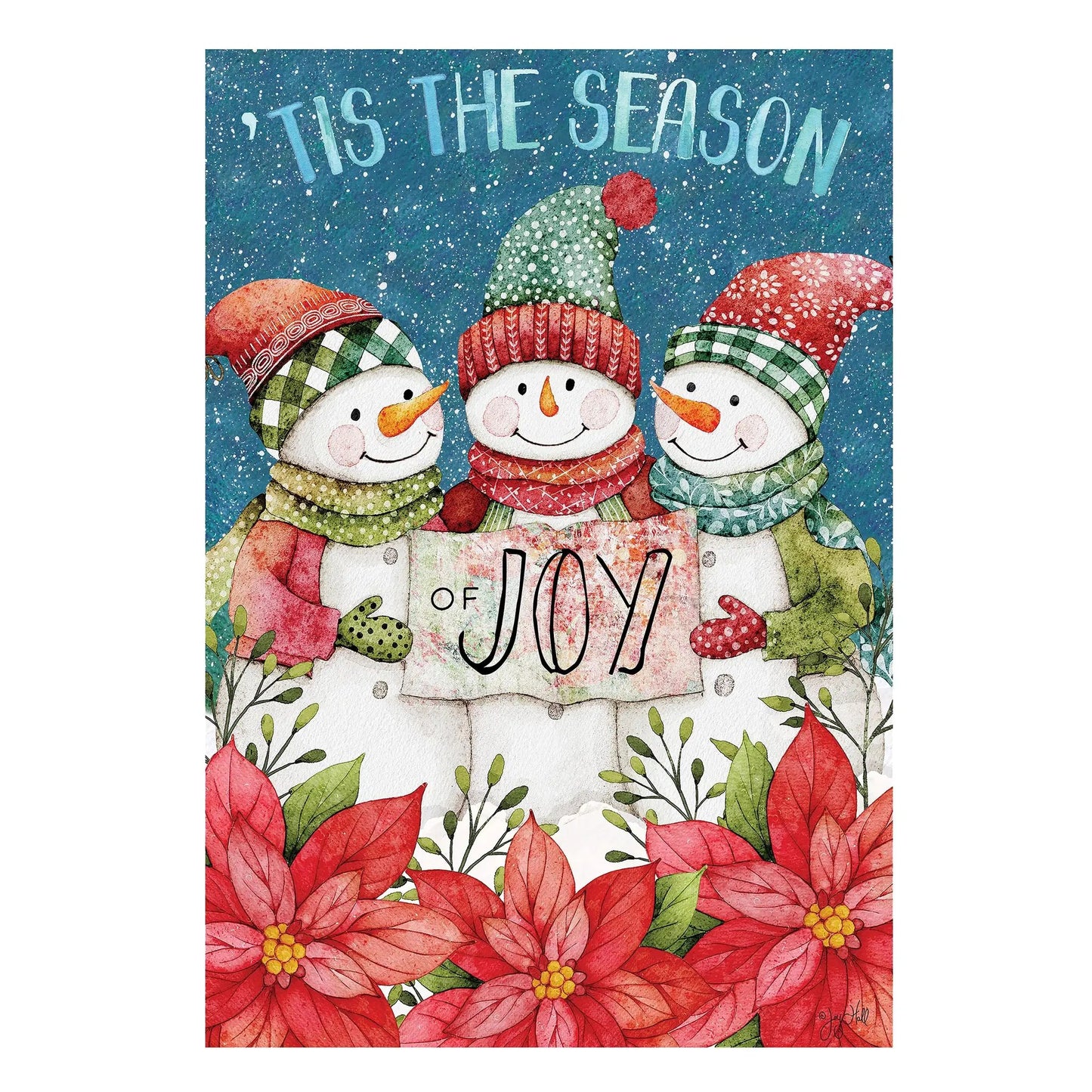 Christmas Cheer Snowmen Suede House Flag - Tampa Home & Garden Store