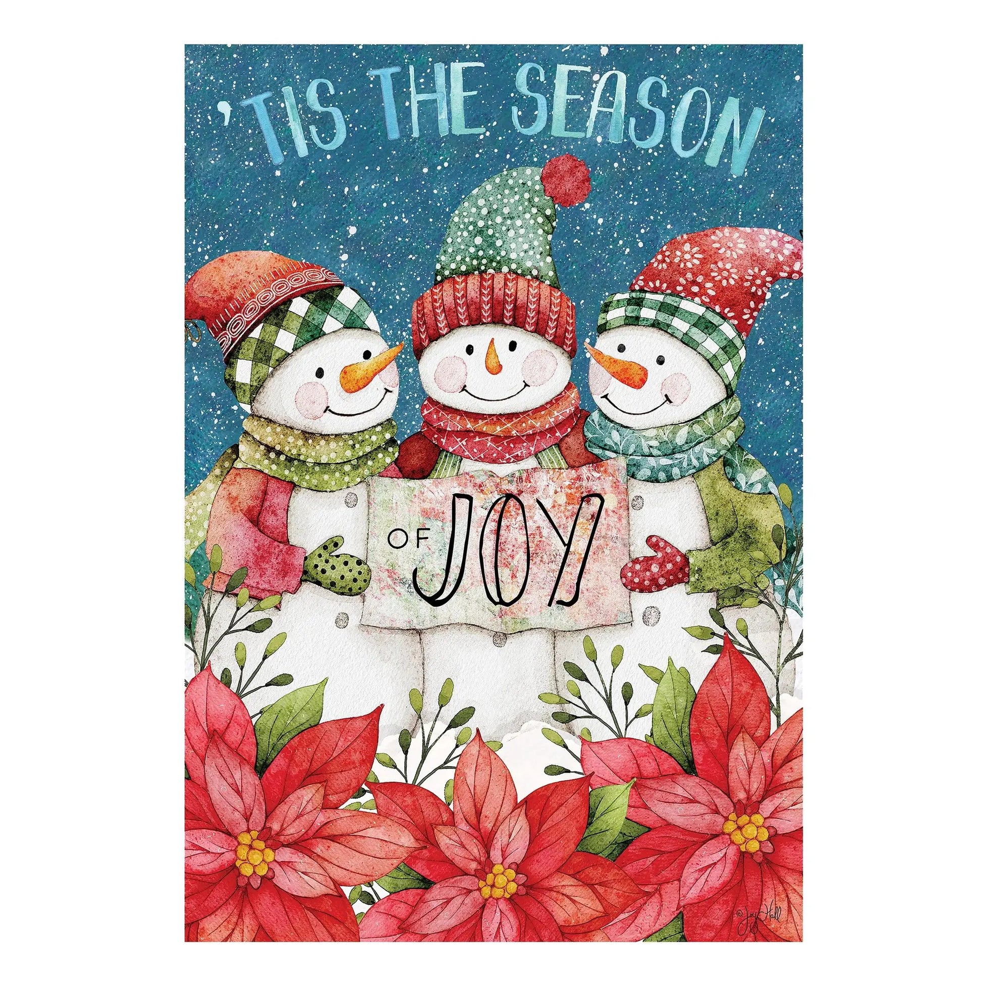 Christmas Cheer Snowmen Suede House Flag - Tampa Home & Garden Store