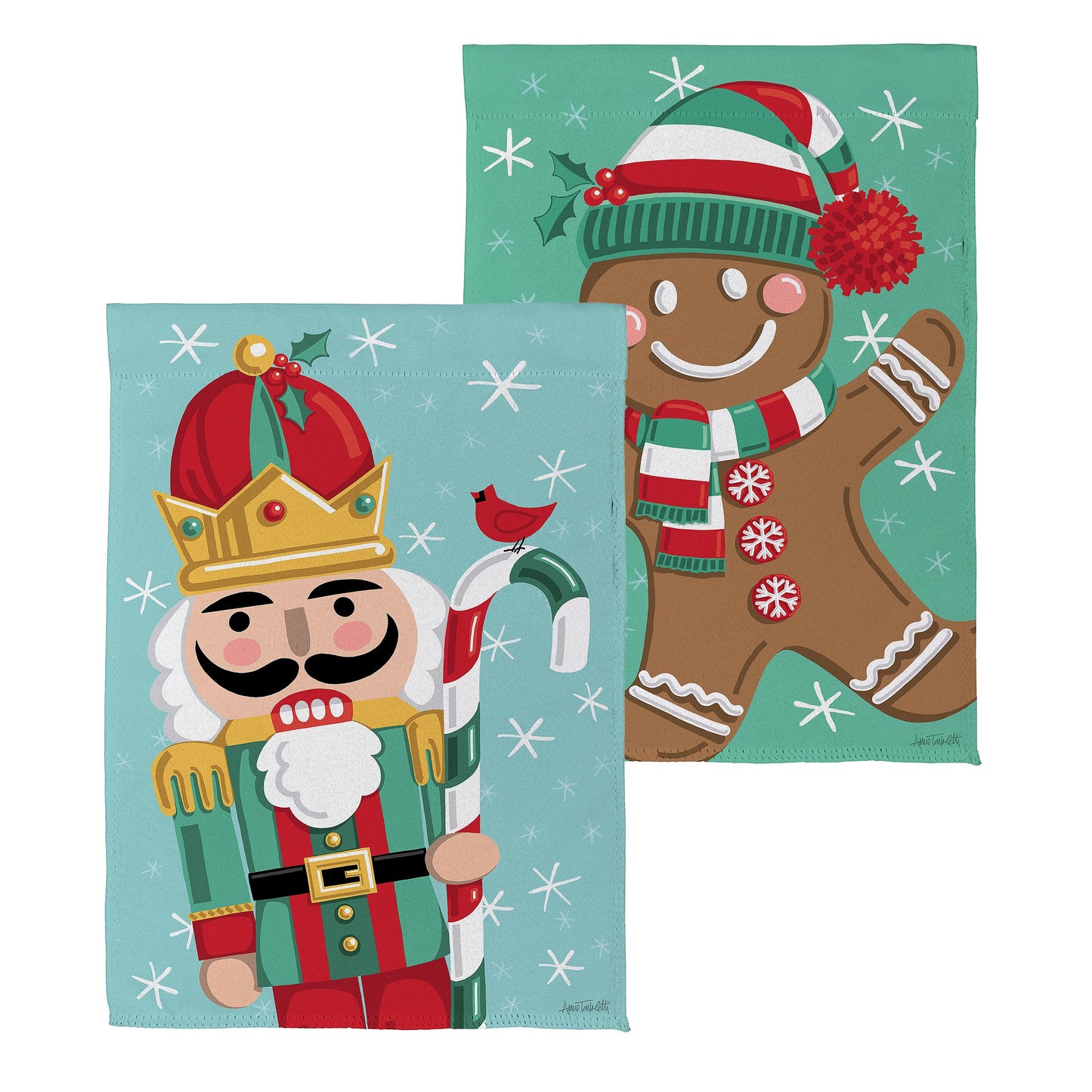 Christmas Icons Reversible Suede Garden Flag - Tampa Home & Garden Store