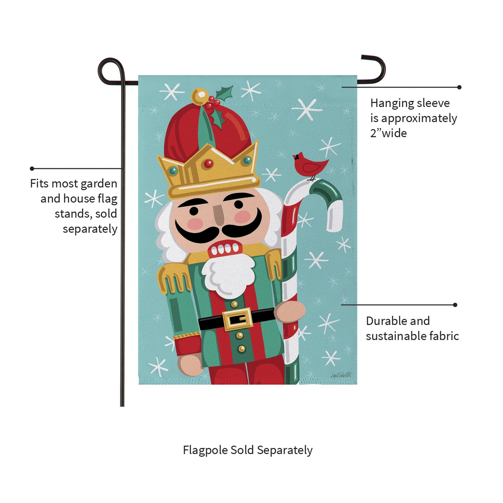 Christmas Icons Reversible Suede Garden Flag - Tampa Home & Garden Store