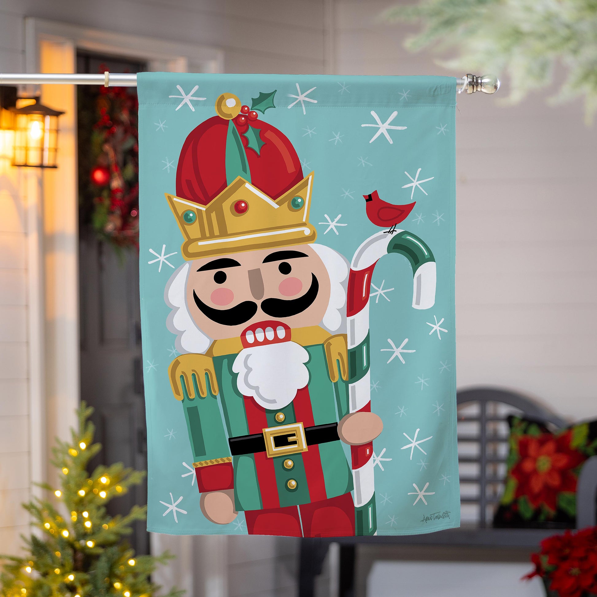 Christmas Icons Reversible Suede House Flag - Tampa Home & Garden Store