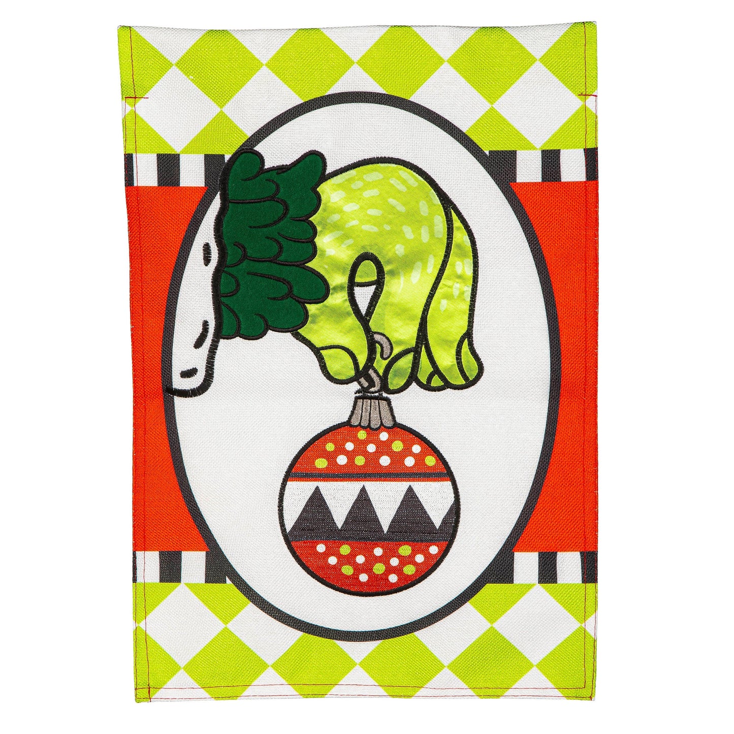 Christmas Monster Ornament Burlap House Flag - Tampa Home & Garden Store