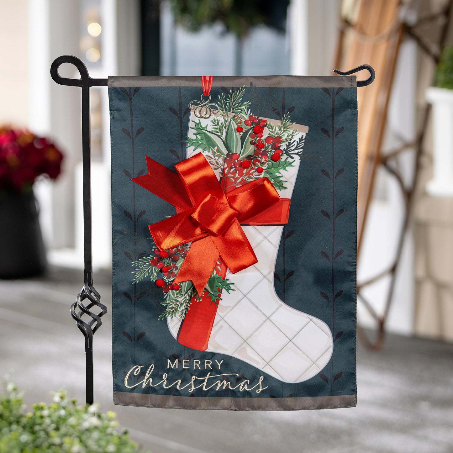Christmas Stocking Applique Garden Flag - Tampa Home & Garden Store