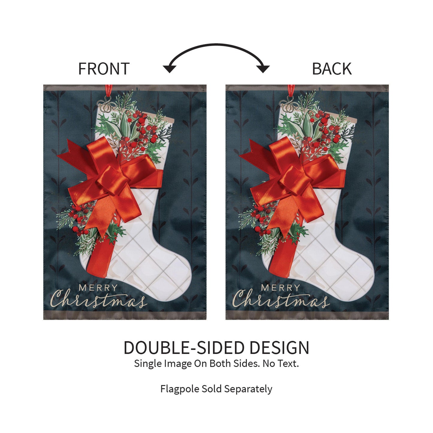 Christmas Stocking Applique Garden Flag - Tampa Home & Garden Store