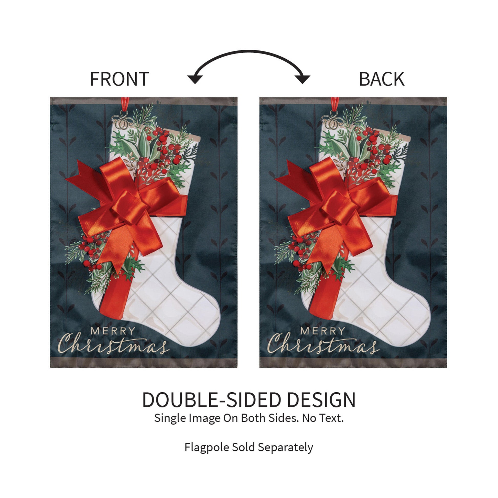 Christmas Stocking Applique Garden Flag - Tampa Home & Garden Store