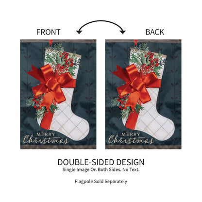 Christmas Stocking Applique Garden Flag - Tampa Home & Garden Store