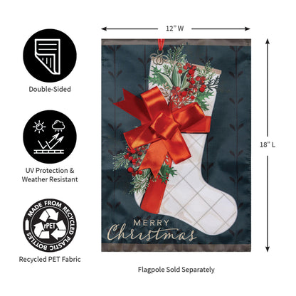 Christmas Stocking Applique Garden Flag - Tampa Home & Garden Store
