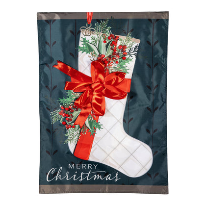 Christmas Stocking Applique House Flag - Tampa Home & Garden Store