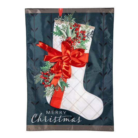Christmas Stocking Applique House Flag - Tampa Home & Garden Store