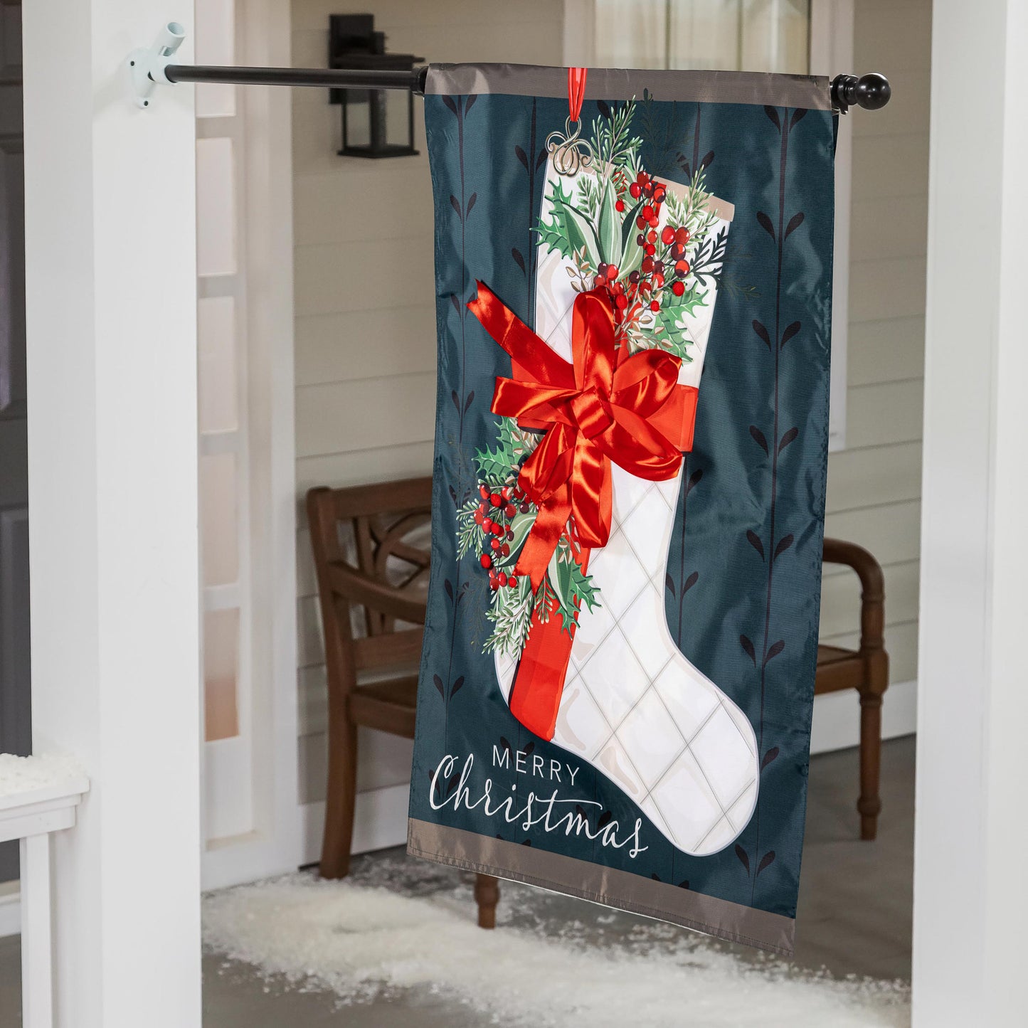 Christmas Stocking Applique House Flag - Tampa Home & Garden Store