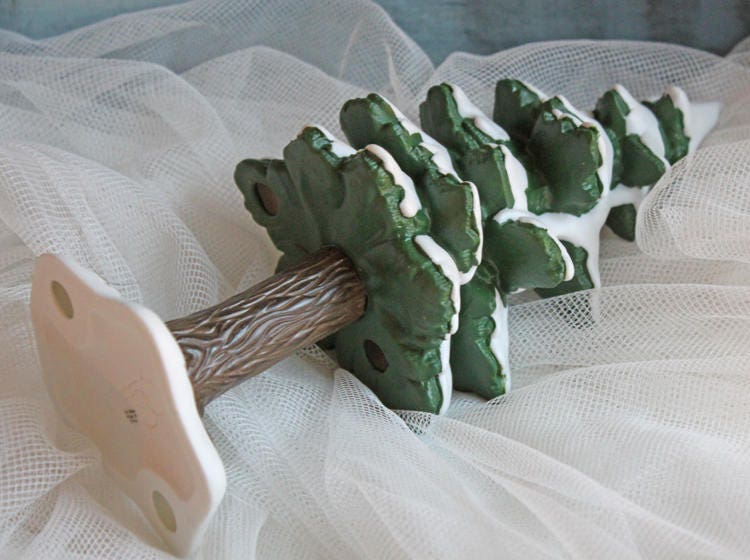 Christmas Tree Covered with Snow. Porcelain Village Pine by Department 56. Tree for Christmas Village. Free Standing Winter Decor Accessory. - Tampa Home & Garden Store