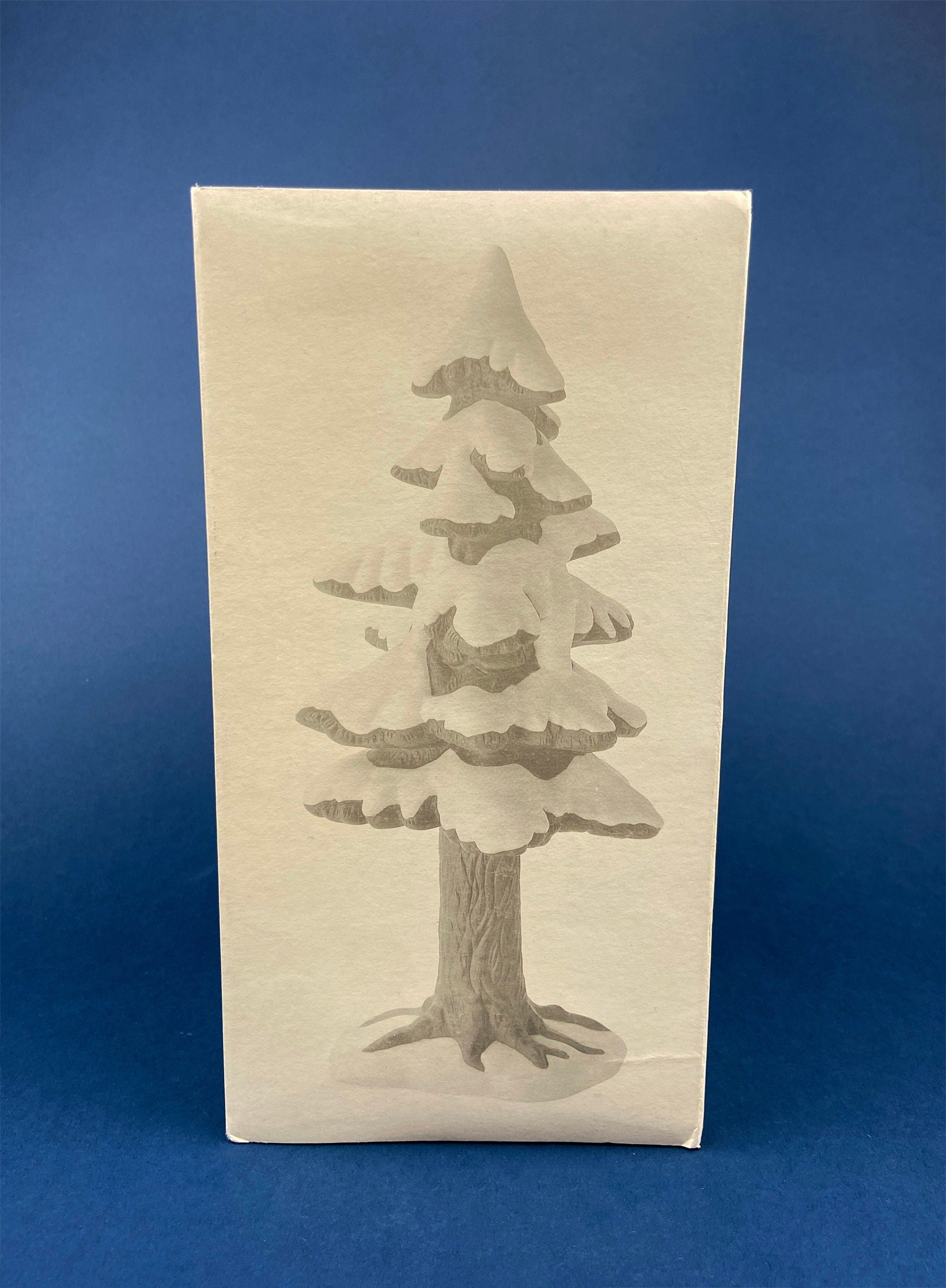 Christmas Tree Covered with Snow. Porcelain Village Pine by Department 56. Tree for Christmas Village. Free Standing Winter Decor Accessory. - Tampa Home & Garden Store