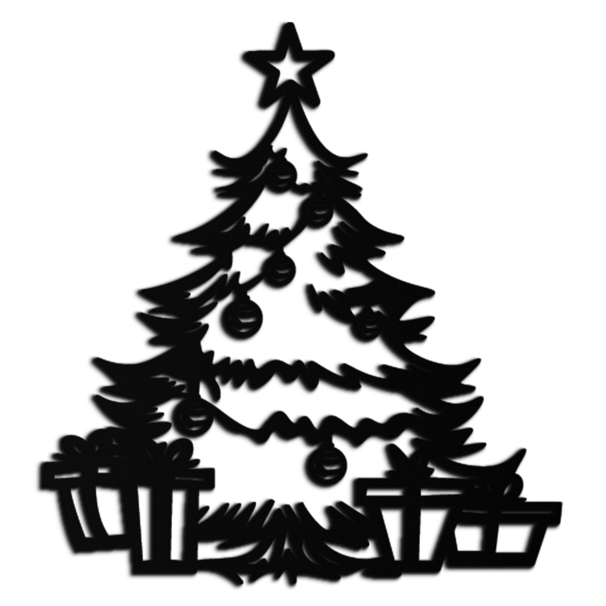 Christmas Tree Metal Wall Art - Festive Holiday Decor with Gifts- KAF298 - Tampa Home & Garden Store