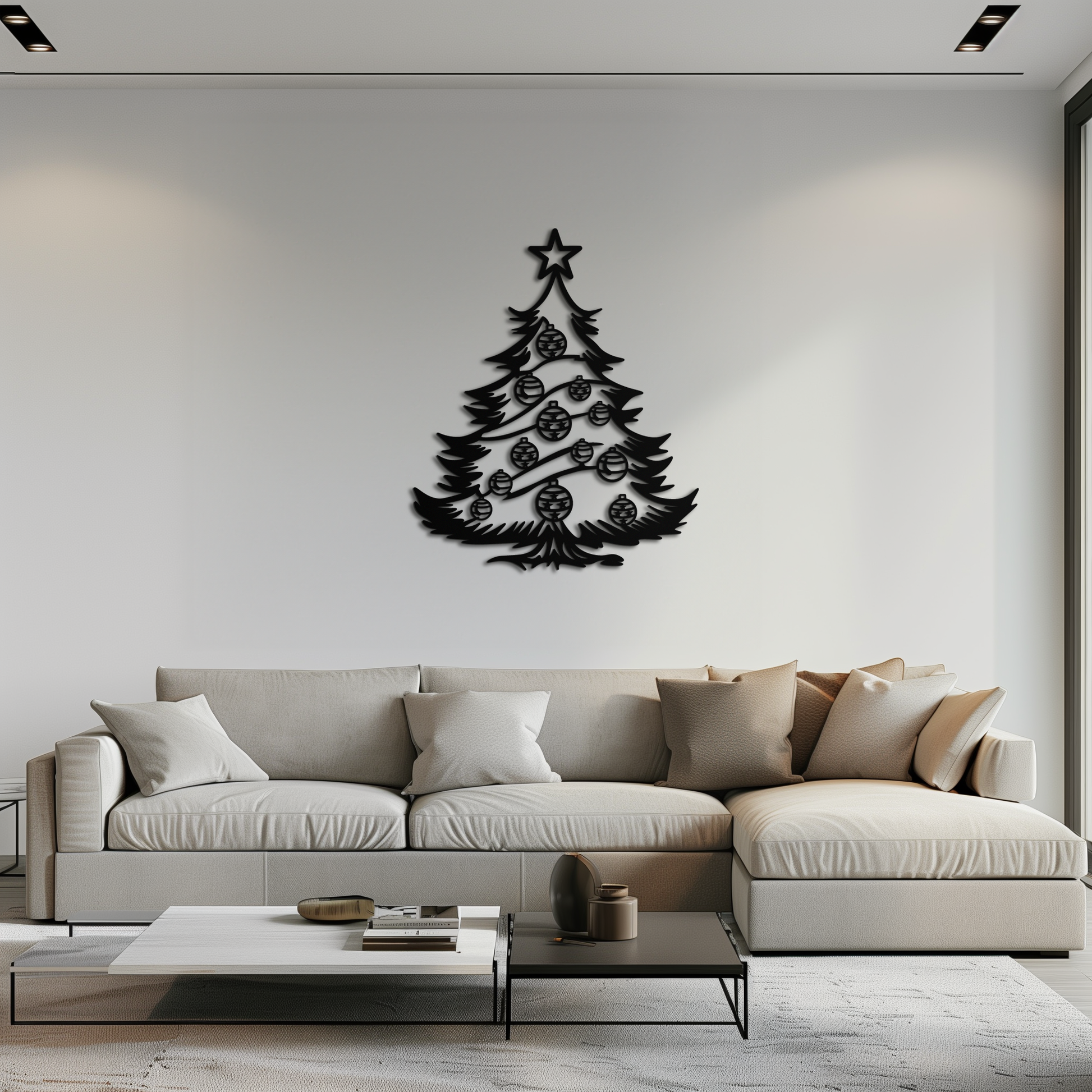 Christmas Tree Metal Wall Art - Festive Holiday Decoration- KAF296 - Tampa Home & Garden Store