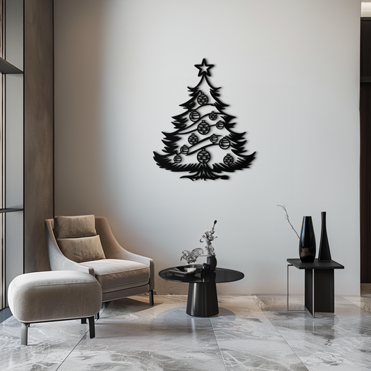 Christmas Tree Metal Wall Art - Festive Holiday Decoration- KAF296 - Tampa Home & Garden Store