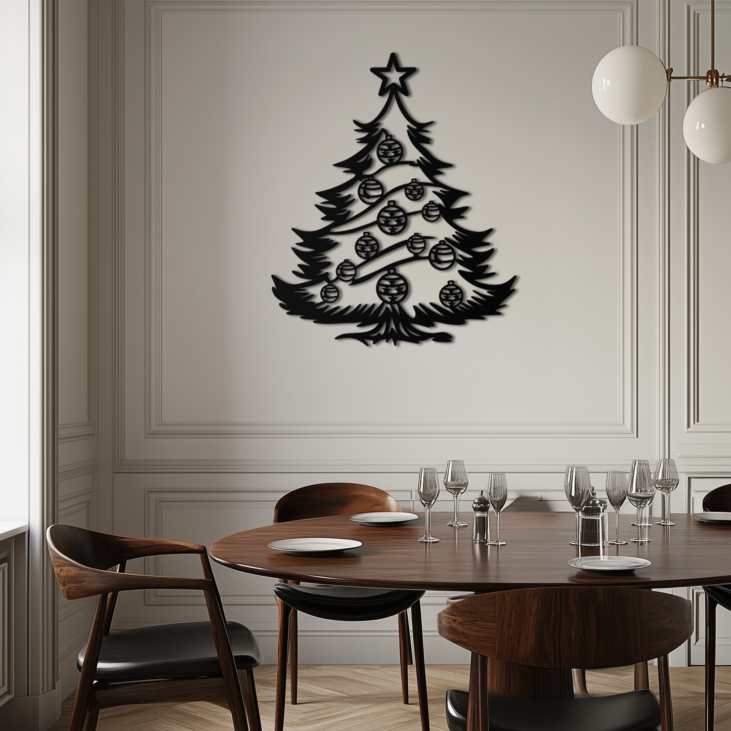 Christmas Tree Metal Wall Art - Festive Holiday Decoration- KAF296 - Tampa Home & Garden Store