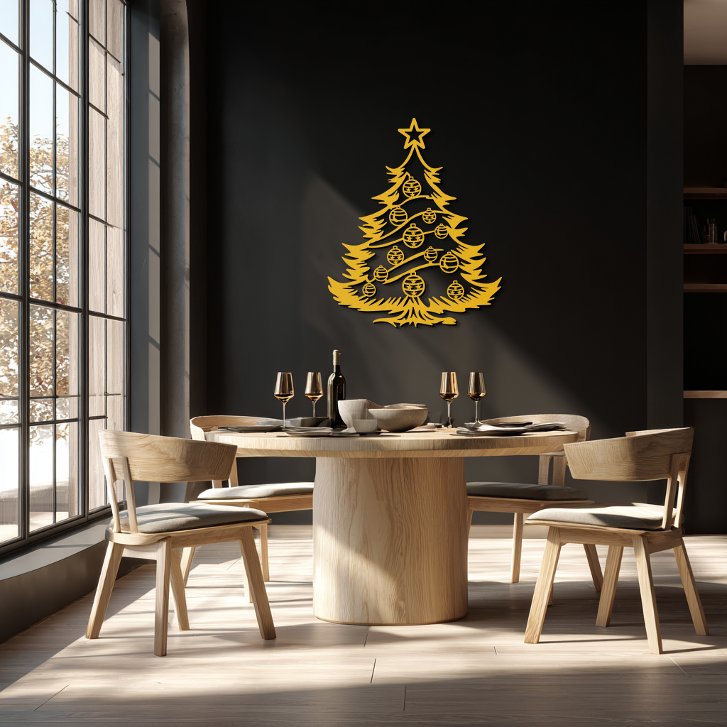 Christmas Tree Metal Wall Art - Festive Holiday Decoration- KAF296 - Tampa Home & Garden Store