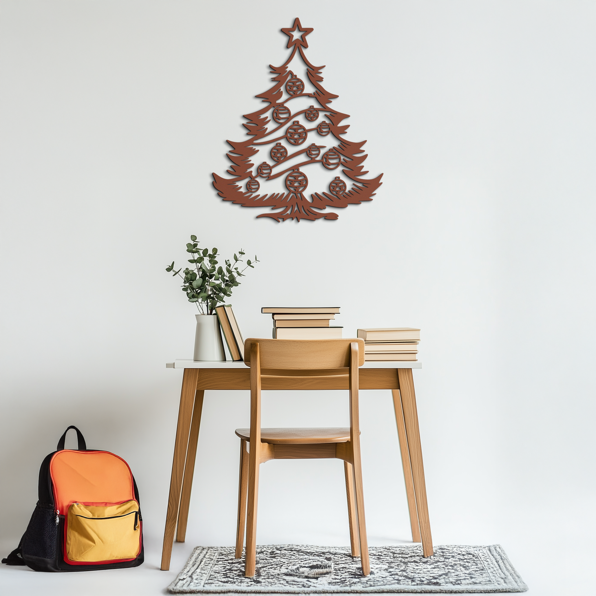 Christmas Tree Metal Wall Art - Festive Holiday Decoration- KAF296 - Tampa Home & Garden Store
