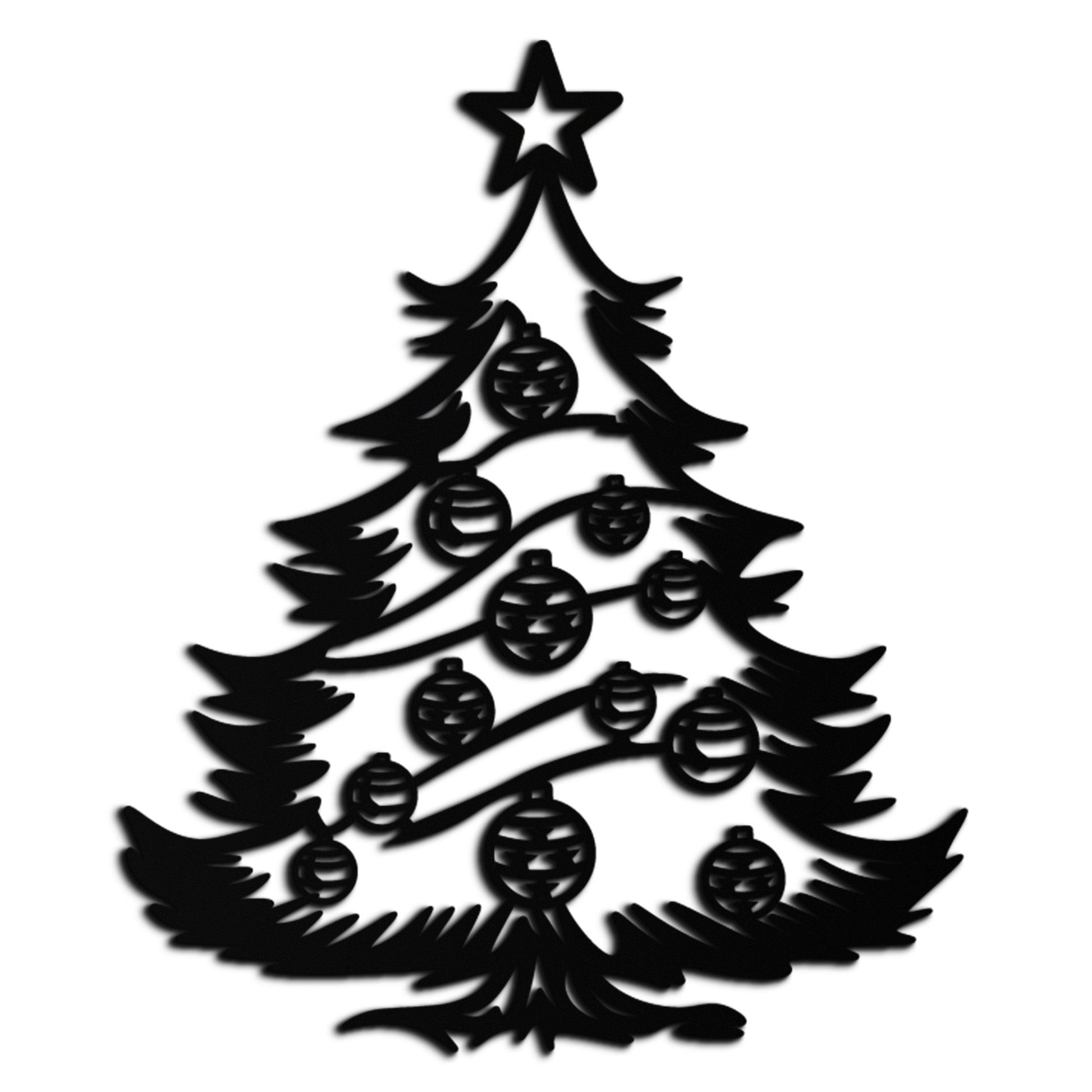 Christmas Tree Metal Wall Art - Festive Holiday Decoration- KAF296 - Tampa Home & Garden Store